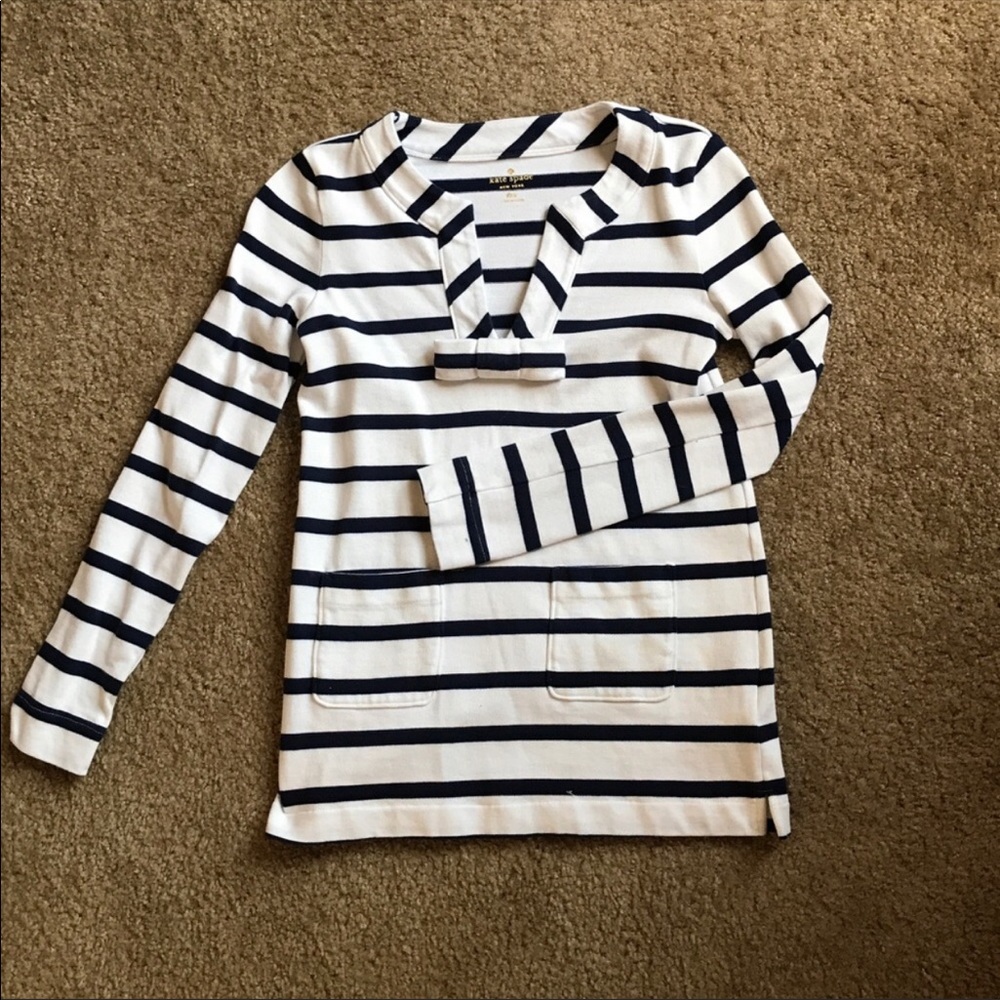 Kate Spade XXS Striped Navy/White Sweater